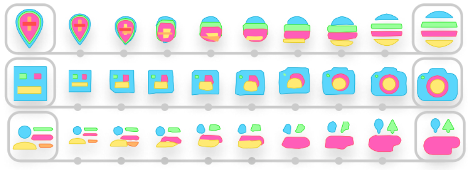 DeepSVG: A Hierarchical Generative Network for Vector Graphics Animation