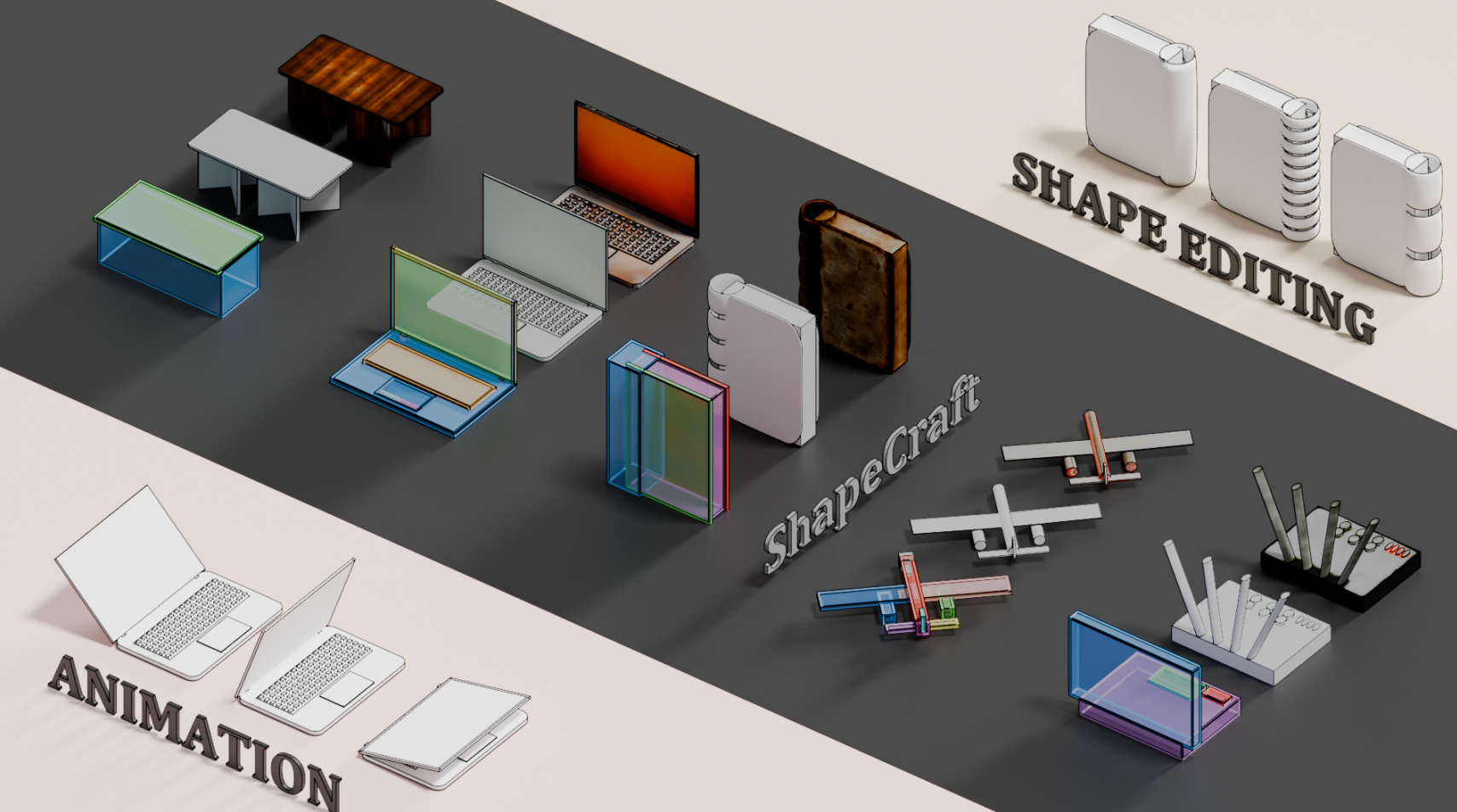 ShapeCraft: LLM Agents for Structured, Textured and Interactive 3D Modeling