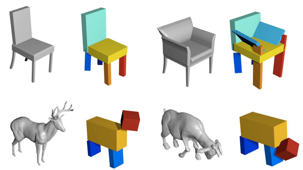 Learning Shape Abstractions by Assembling Volumetric Primitives